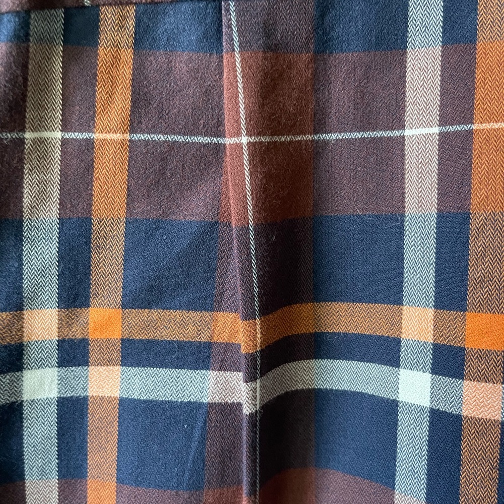 NWT Club Room: Men’s (M) plaid long sleeve shirt autumn colors. - Picture 13 of 16